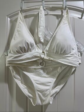 MICHAEL Michael Kors Ring-Accent Halter top Bikini set